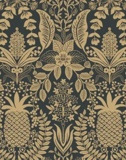 Pineapple Damask Black & Gold RF7483