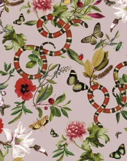 Pink Serpent Wallfabric