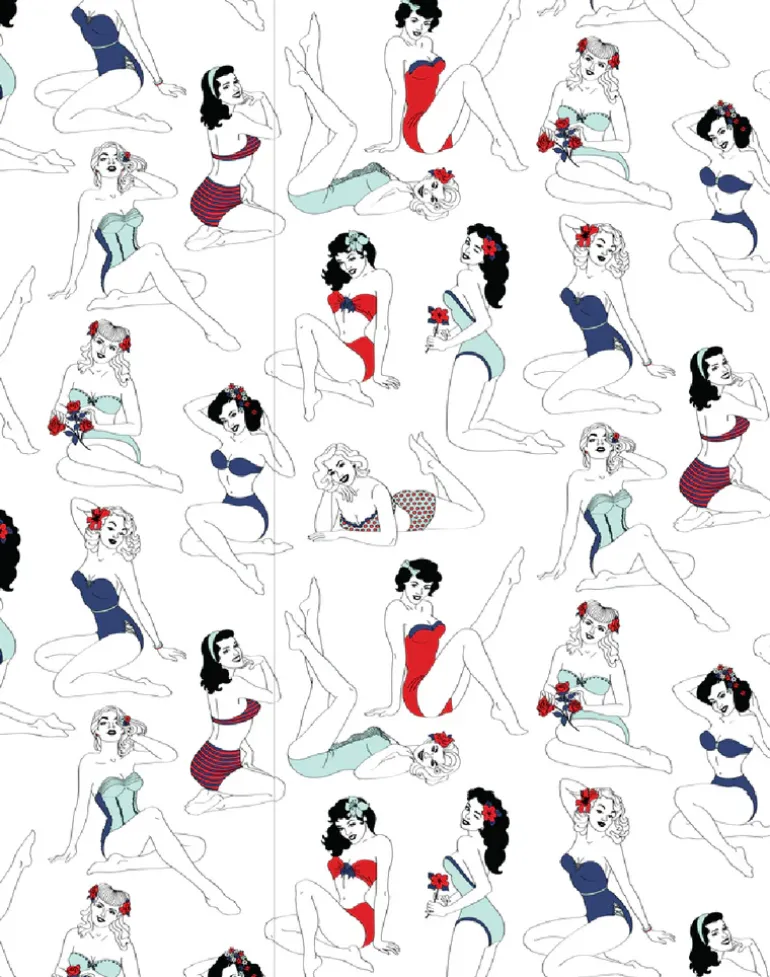 Pin-Up Wallpaper, Color
