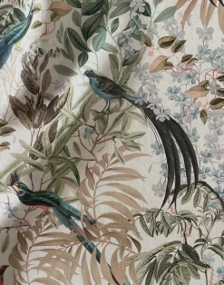 Resplendent Woods Linen Fabric, Shaded White