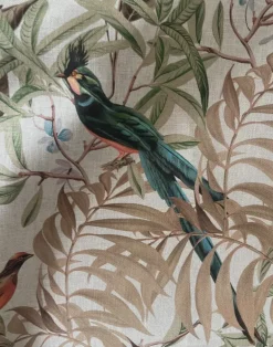 Resplendent Woods Linen Fabric, Shaded White