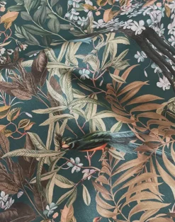 Resplendent Woods Linen Fabric, Forest