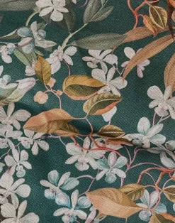 Resplendent Woods Linen Fabric, Forest