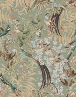 Resplendent Woods Velvet Fabric, Willow