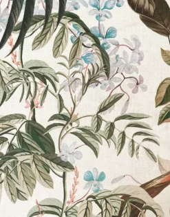 Resplendent Woods Velvet Fabric, Shaded White