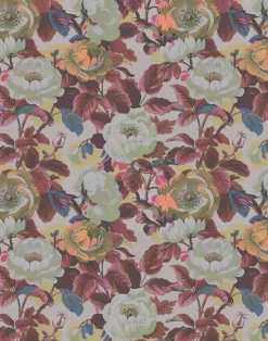 Rococo Roses, Claret Fabric