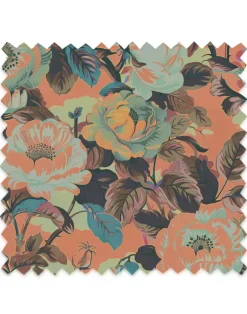 Rococo Roses, Coral Fabric