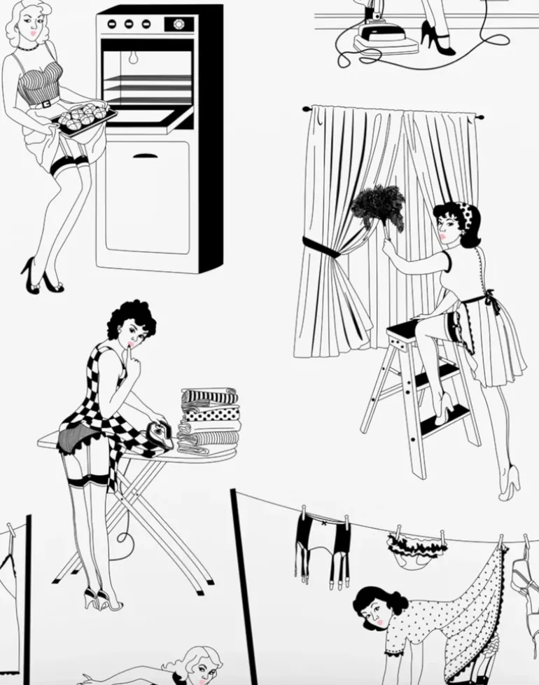 50's Housewives (Pink Lips) Wallpaper