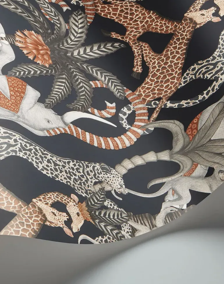 Safari Totem, Ginger and Taupe on Charcoal 119-2009