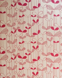 Saplings, Cream with Pink