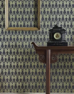 Seahorse, Charcoal & Gold