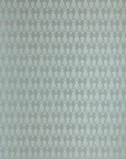 Seahorse, Soft Gold on Eau de Nil