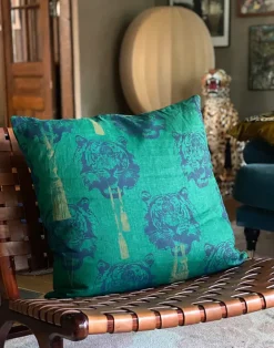 SLB Coco Tiger Green Cushion Cover