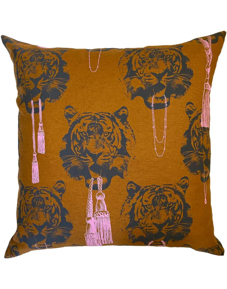 SLB Coco Tiger Mustard Cushion Cover