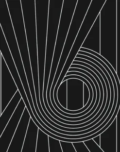 Spiral, White & Black