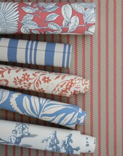 Stitched Stripe, Coral