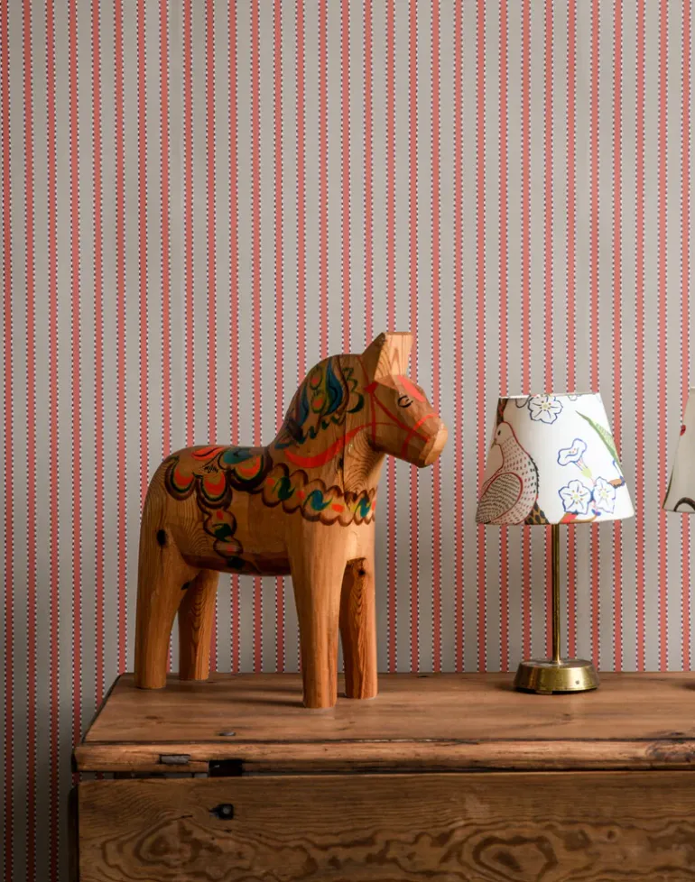 Stitched Stripe, Coral