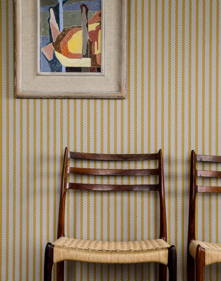 Stitched Stripe, Mustard