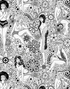 Summer of Love Wallpaper, Black & White