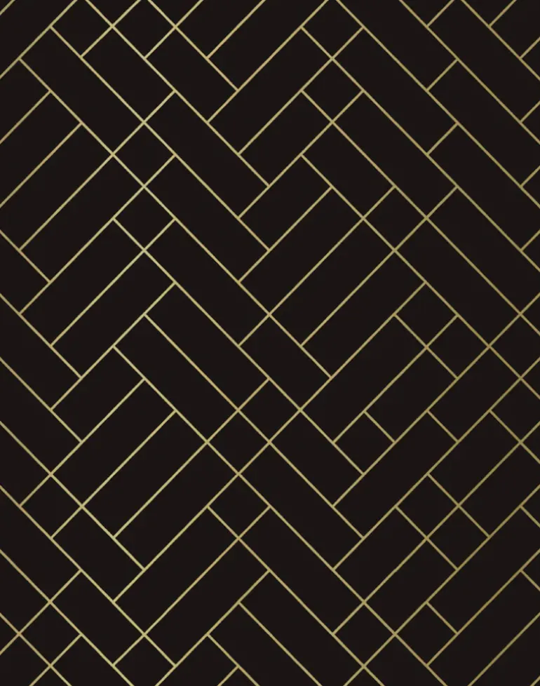 Tapet Cafe Tile, Gold & Brown