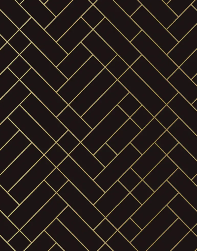 Tapet Cafe Tile, Gold & Brown