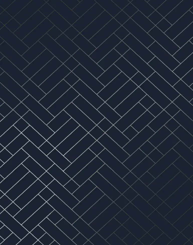 Tapet Cafe Tile, Silver & Navy Blue