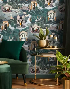 THE ART DECO HILLS TEAL & COPPER