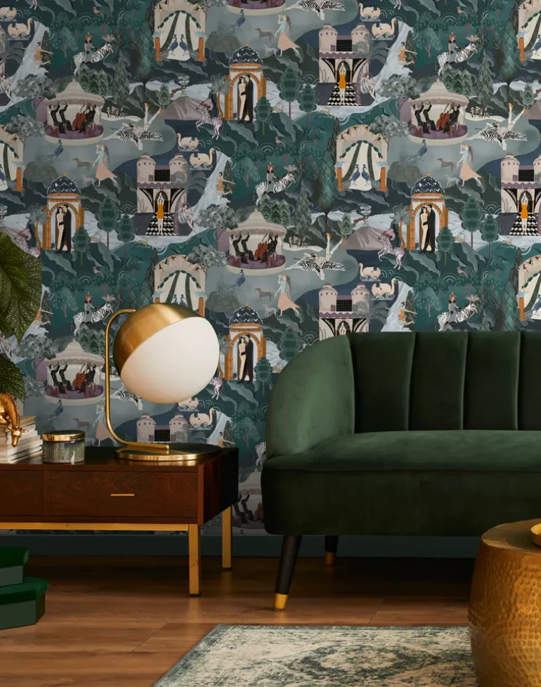 THE ART DECO HILLS TEAL & COPPER