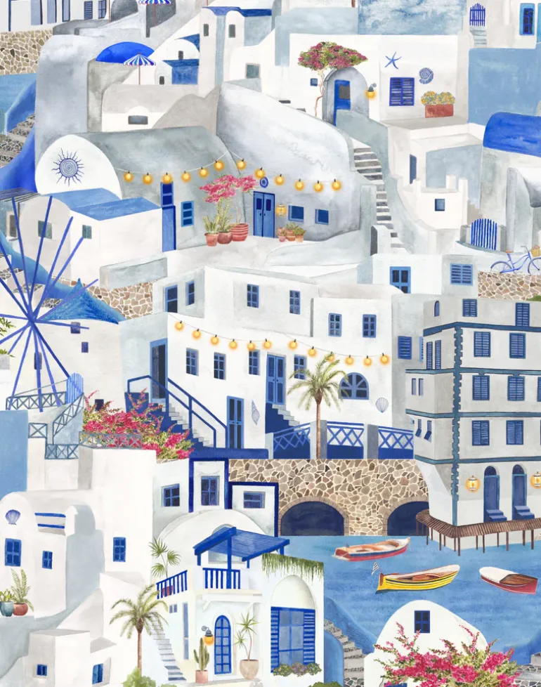 THE MEDITERRANEAN, BLUE & WHITE