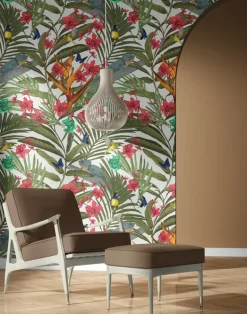 Tropicana, Fresh Green on Pebble Grey