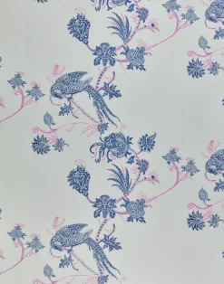 Vintage Bird Trail, Blue/Pink