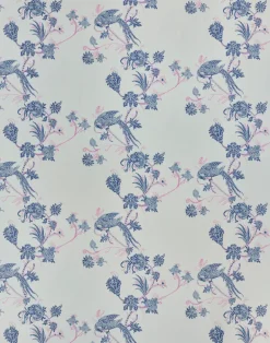 Vintage Bird Trail, Blue/Pink