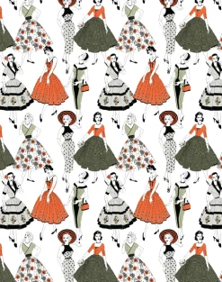Vintage Dress Wallpaper, Color