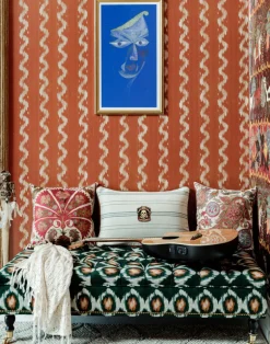 Vintage Ikat, Topiary Green