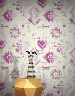 Watercolor Gems, Cream & Wine