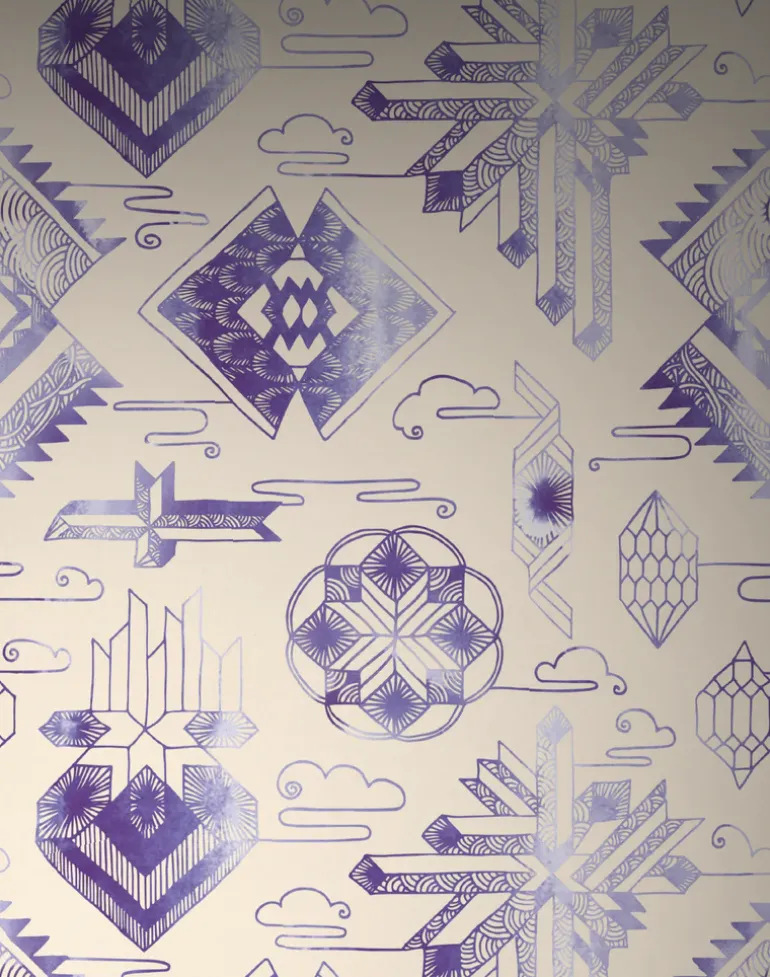 Watercolor Gems, Purple