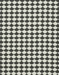 Waves Cotton Fabric, Black / Grey