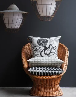 Waves Heavyweight Cotton Fabric, Grey / Grey