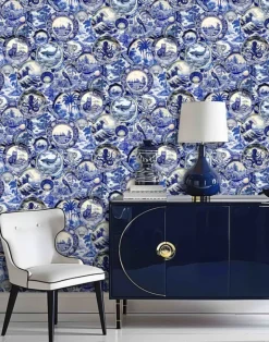 Whimsical Willow Plates, Blue & White