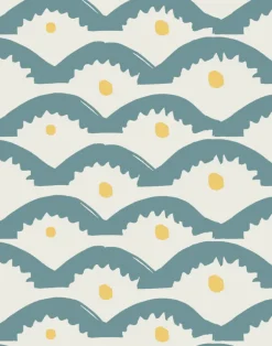 Wiggly Squiggly, Blue and Yellow - LARGE SCALE