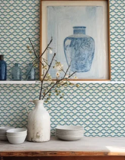 Wiggly Squiggly, Blue and Yellow - SMALL SCALE