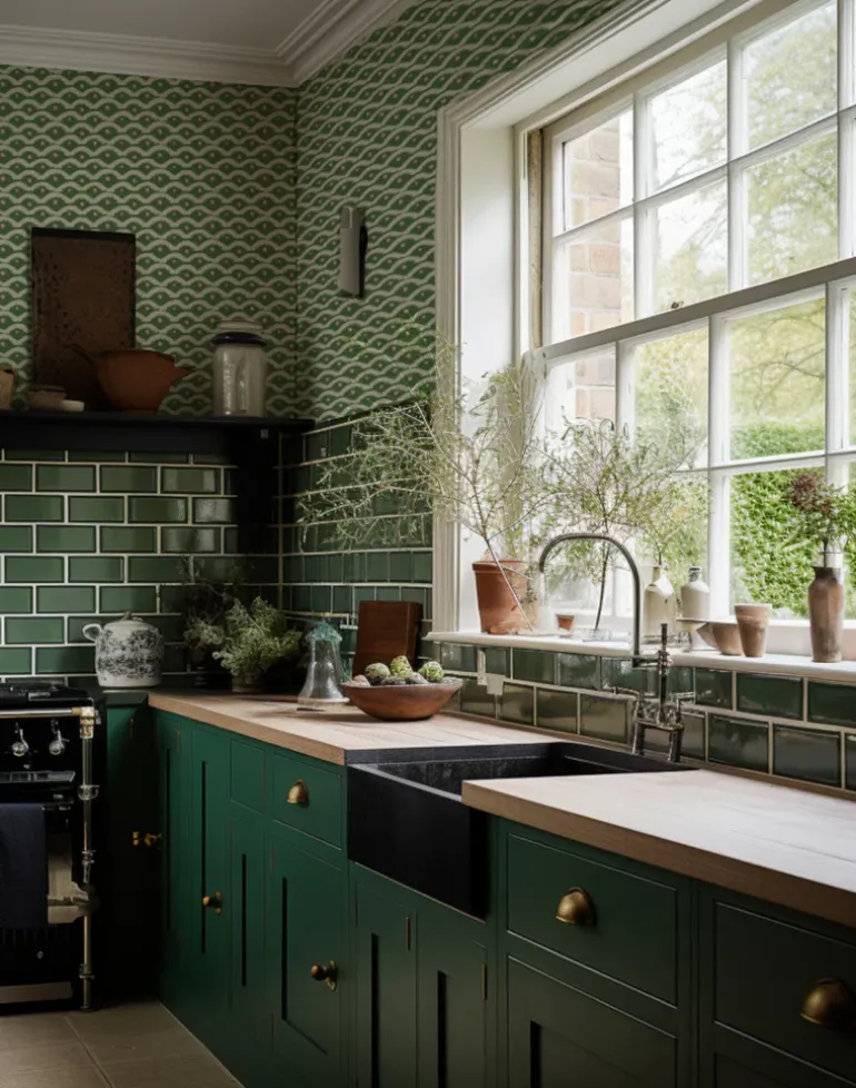 Wiggly Squiggly, Green and Pink - SMALL SCALE