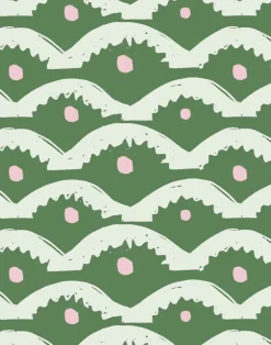 Wiggly Squiggly, Green and Pink - LARGE SCALE