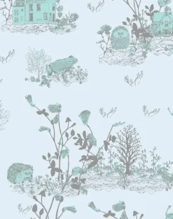Woodlands Wallpaper in Blue