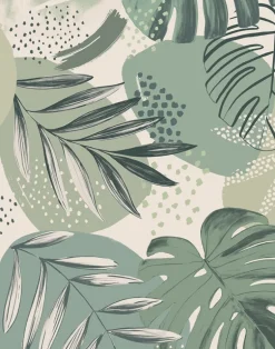 ABSTRACT JUNGLE LEAF GREEN