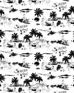 Aloha! Wallpaper Black & White