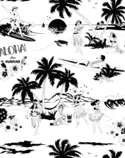 Aloha! Wallpaper Black & White