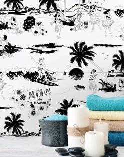 Aloha! Wallpaper Black & White