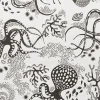Aquatic Cotton Fabric, White / Black