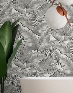 BANANA LEAVES STANDARD BLACK & WHITE